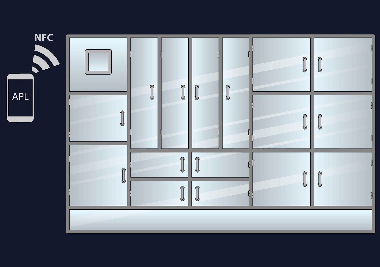 Smart Metal Locker cu acces NFC — Elcost Company srl
